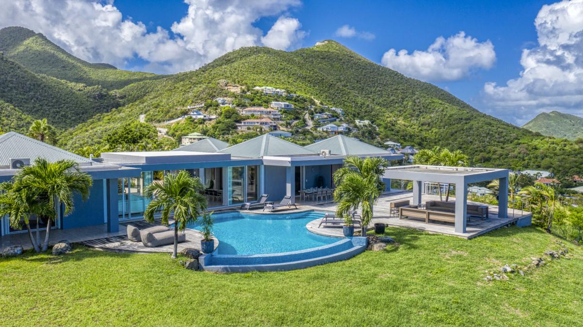 Location Villa Baie Orientale Saint Martin-vue hauteur-46